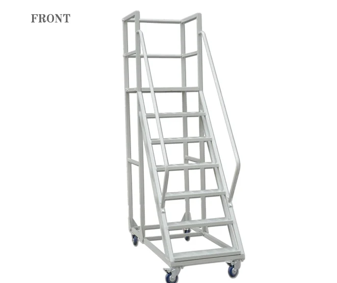 3 Meters height moving metal ladder trolley