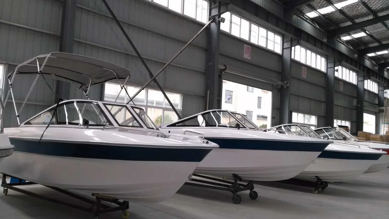 SANJ Стекловолоконная высокоскоростная маленькая Спортивная моторная лодка, рыболовная фабрика