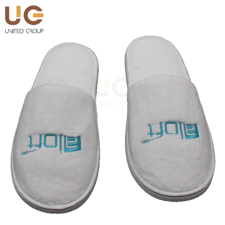  Горячая Распродажа персона с индивидуальным логотипом бархатные комнатные спа домашние гостиничные одноразовые Тапочки для дам вышитые