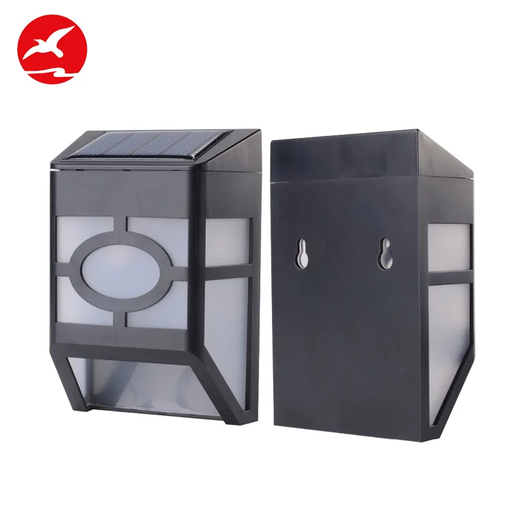 2w solar wall light high luminous flux ip65 waterproof motion sensor outdoor led solar wall light