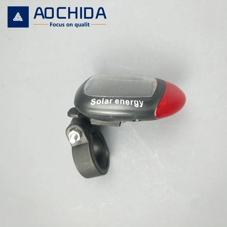 Bicycle taillight with solar panels