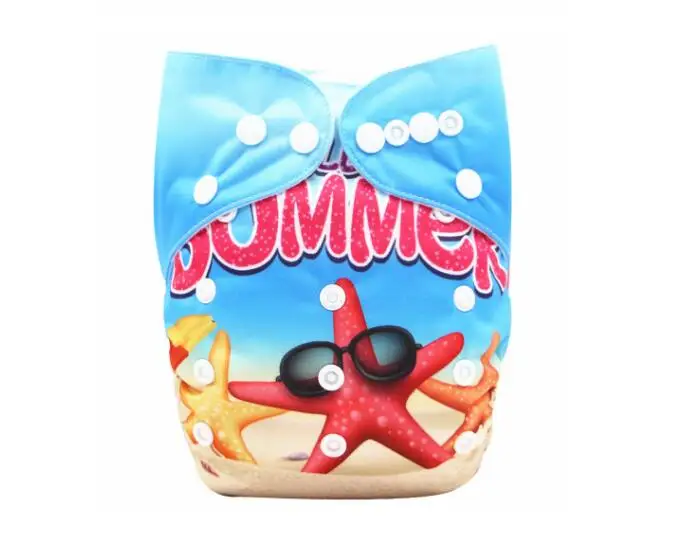 
Soft breathable Bamboo Coal PUL coating Leakproof cloth baby diaper 