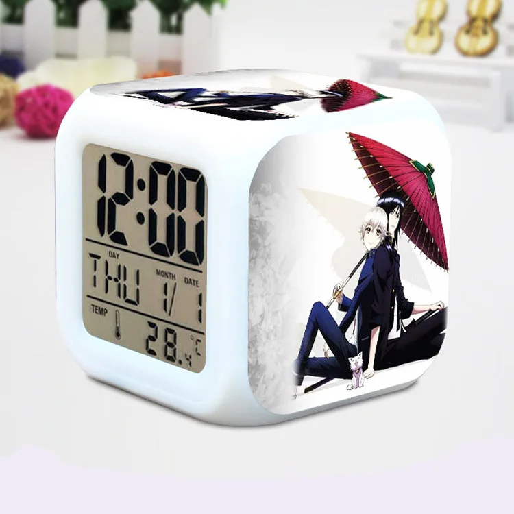 Creative Colorful Square Alarm Clock Luminous Electronic Digital Alarm Clock Accept Custom LOGO