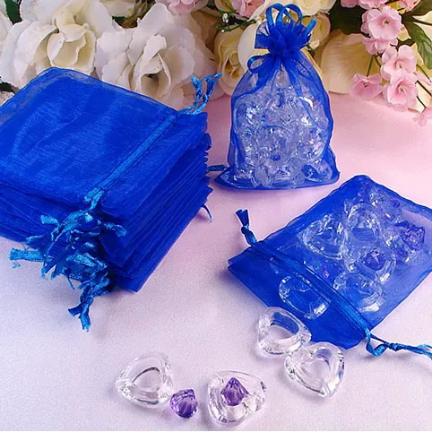 Hot Selling White Drawstring Organza Gift Bags for promotion