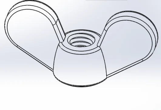 Chinese factory supply Plastic Solid Wing Nuts Butterfly Nut Plastic Nylon Black Wing Nut