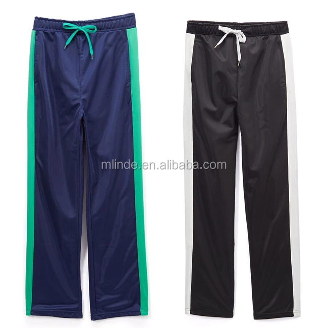 
OEM Service Wholesale Cheap Price High Quality Contrast Color Full Length Soft Knit Bulk Buy Blue Boys Track Pants 