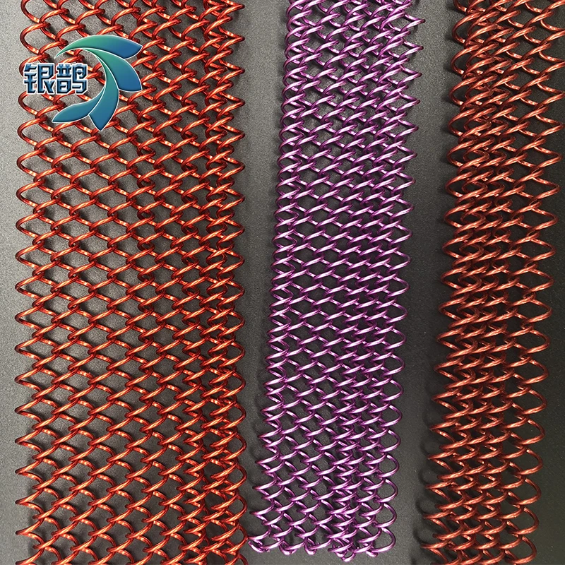 Popular metal coil drapery used for indoor decorative mesh curtain