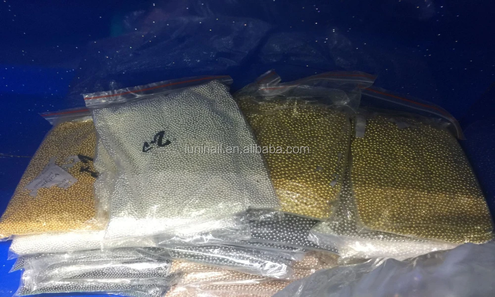 3D nail art metal caviar beads nail art mini metal ball metal beads 8sizes