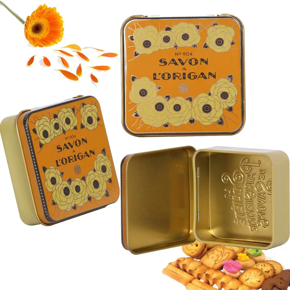 Wholesale Food  Grade Square Tin Box Packaging for Cookies