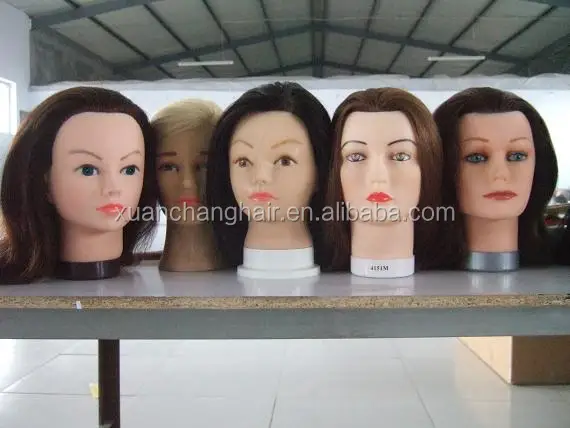 Оптовая цена настоящие человеческие волосы учебная голова для школы и салона красоты