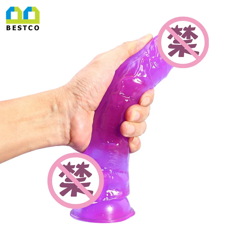 Realistic male penis soft silicone dildos colorful with suction base real skin best feeling sex toy for women sex