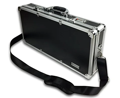 Aluminum barber box L22 x W4 x H10.75 inches silver color, aluminum barber tool carryinng case