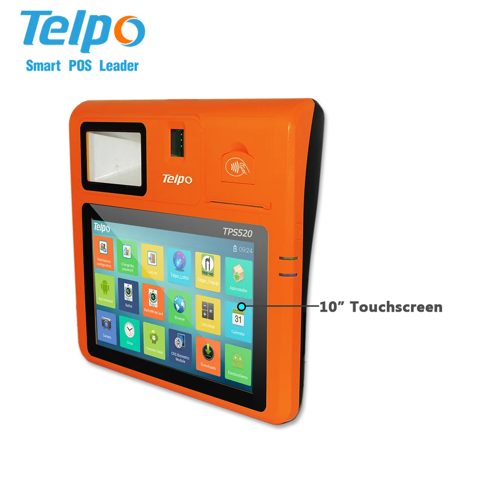Rugged 10inch Octa core Android Tablet POS with thermal printer RJ11 For Loyalty Program betting Retail
