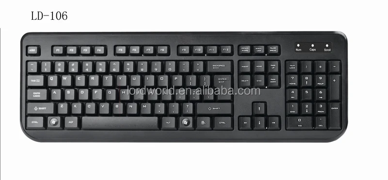 104 Key English Layout 2.4Ghz Wireless Computer Spare Parts Keyboard