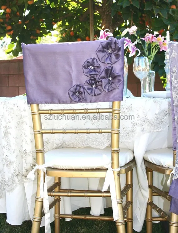 New Fancy Purple Wedding Chair Cap Covers Dubai