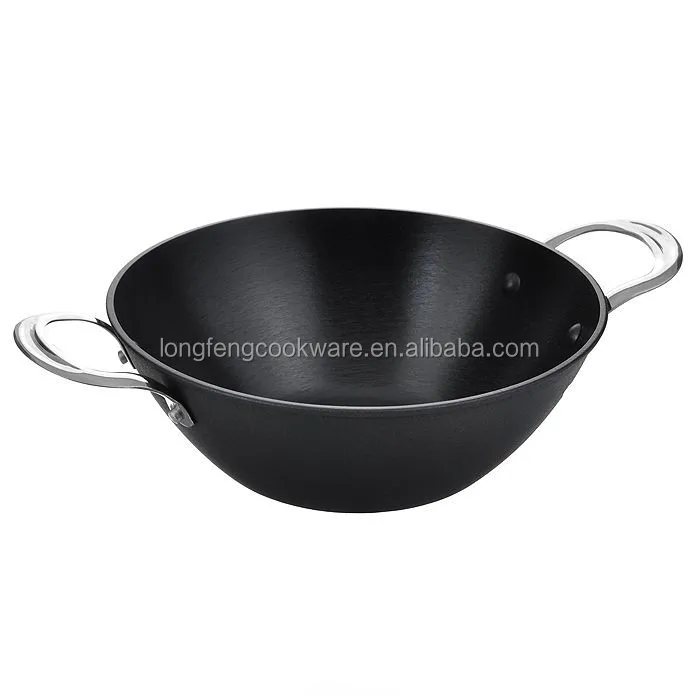 Pre-seasoned Light Cast Iron Wok Casserole Set