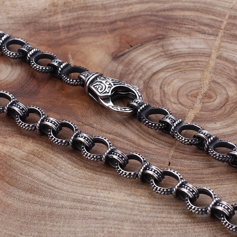
New Hot Pop Men Jewelry Rocker Long Chain Design Stainless Steel Necklace 