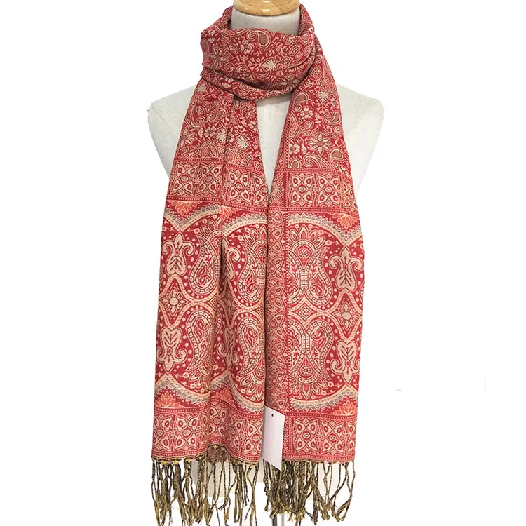 New Women Scarf Shawls Autumn Winter Viscose Paisley Jacquard Pashmina Scarf