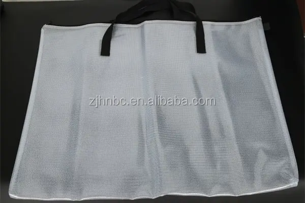 PVC Folder Transparent Mesh Travel Bag