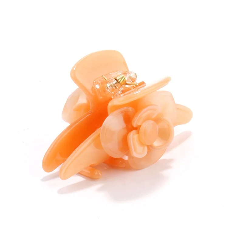 Fancy hair jaw crab clamps acetate hair pins luxury high quality jaw claws flower decorative hair claw clips