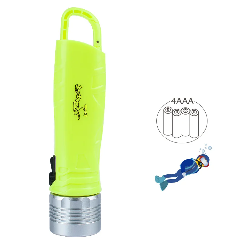3W waterproof IP68 diving flashlight led