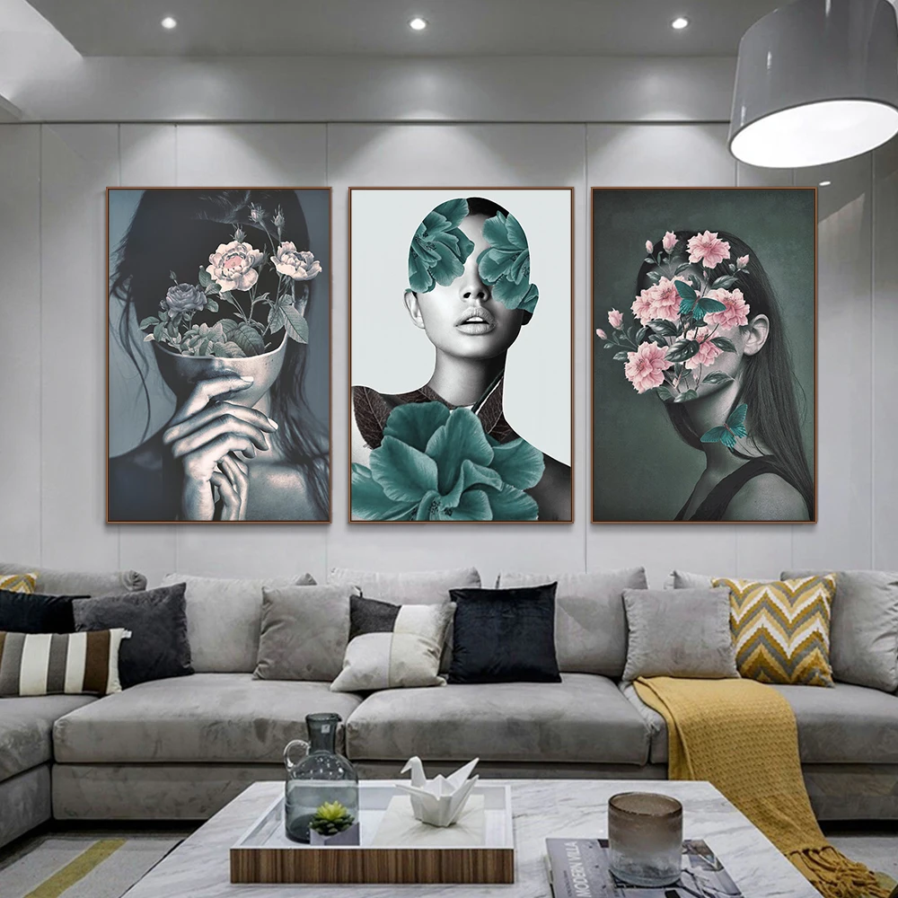 Modern Home decor wall art canvas print triptych painting