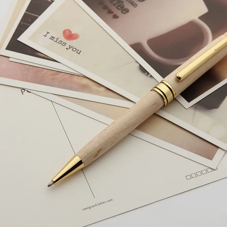 Custom wood material promotional cheap wood pen