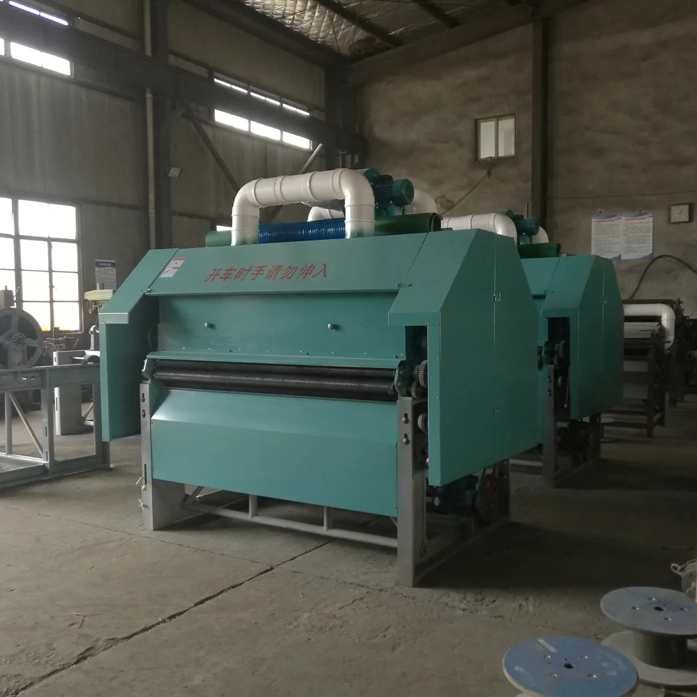 Single cylinder Double doffer polyester fiber carding machine