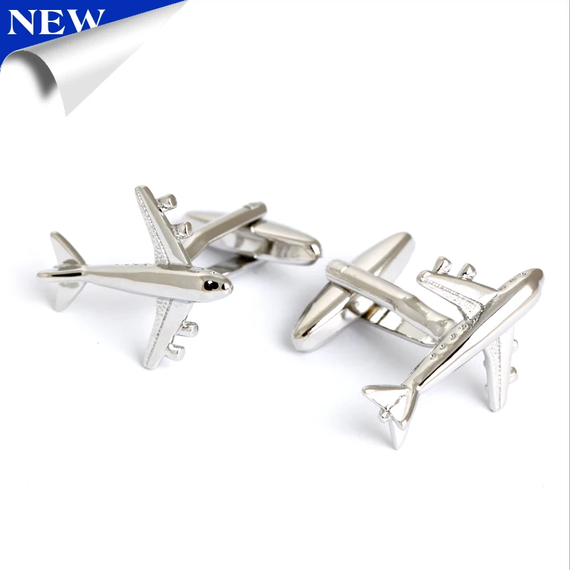 Metal Cufflinks Airplane Cuff link for Men