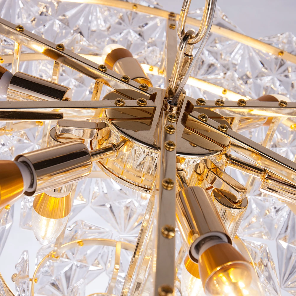 Современный хрустальный подвесной светильник в форме снега