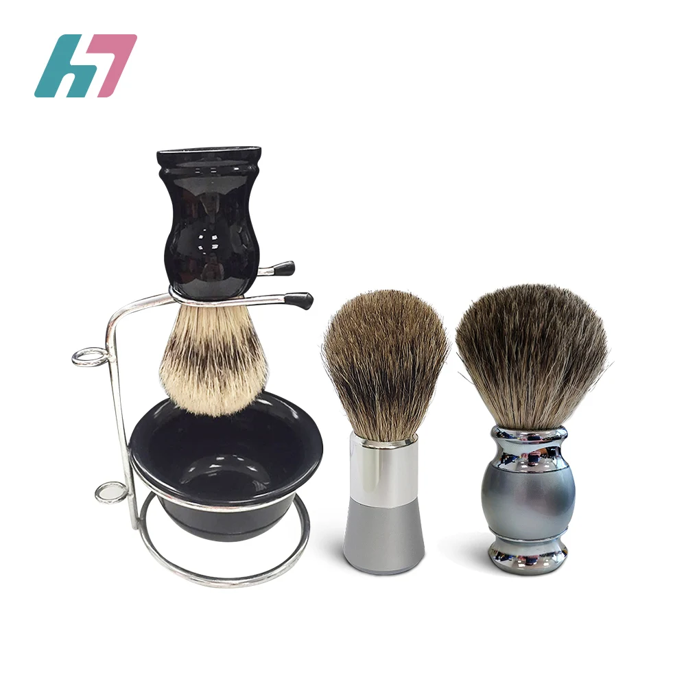 
Good Quality Private Label Resin Handle Wholesale Badger Hair Shaving Brush Good Price Makeup Tools 
