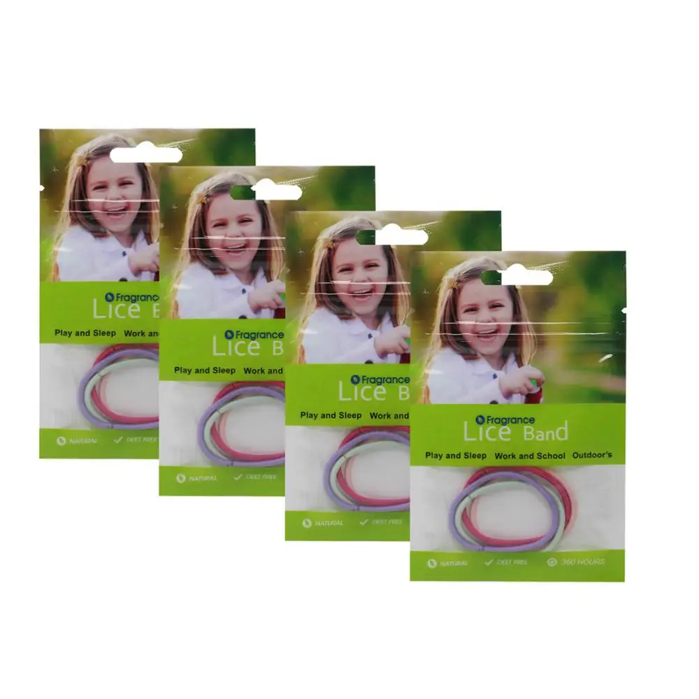 Anti lice hair band 100% natural Elastic Lice Repellent band Multi-color Hair Bands