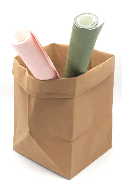 L Size Multifunction Washable Kraft Paper Bag Series, Office,Factory Storage Paper bag Reuse Low MOQ Possible