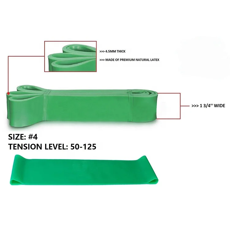 Amazon Hot Sell 100% Natural Latex Custom Logo Exercise Fitness Resistance Loop Bands