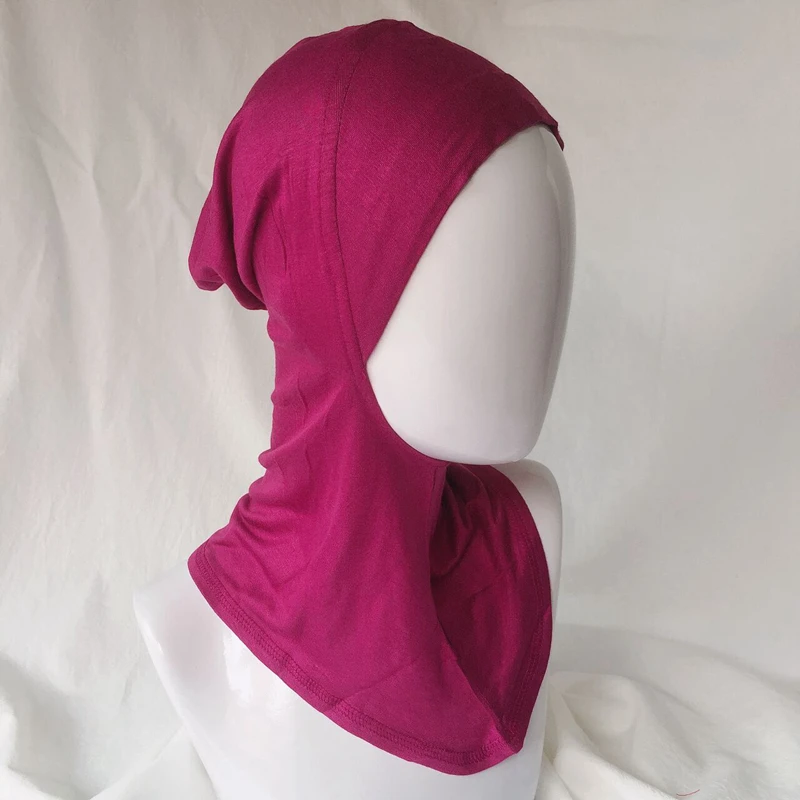 Full Cover Inner Muslim Cap Hijab Underscarf 100% Jersey Modal Plain Soild Color Islamic Head Wear Hat Underscarf Inner Hijab
