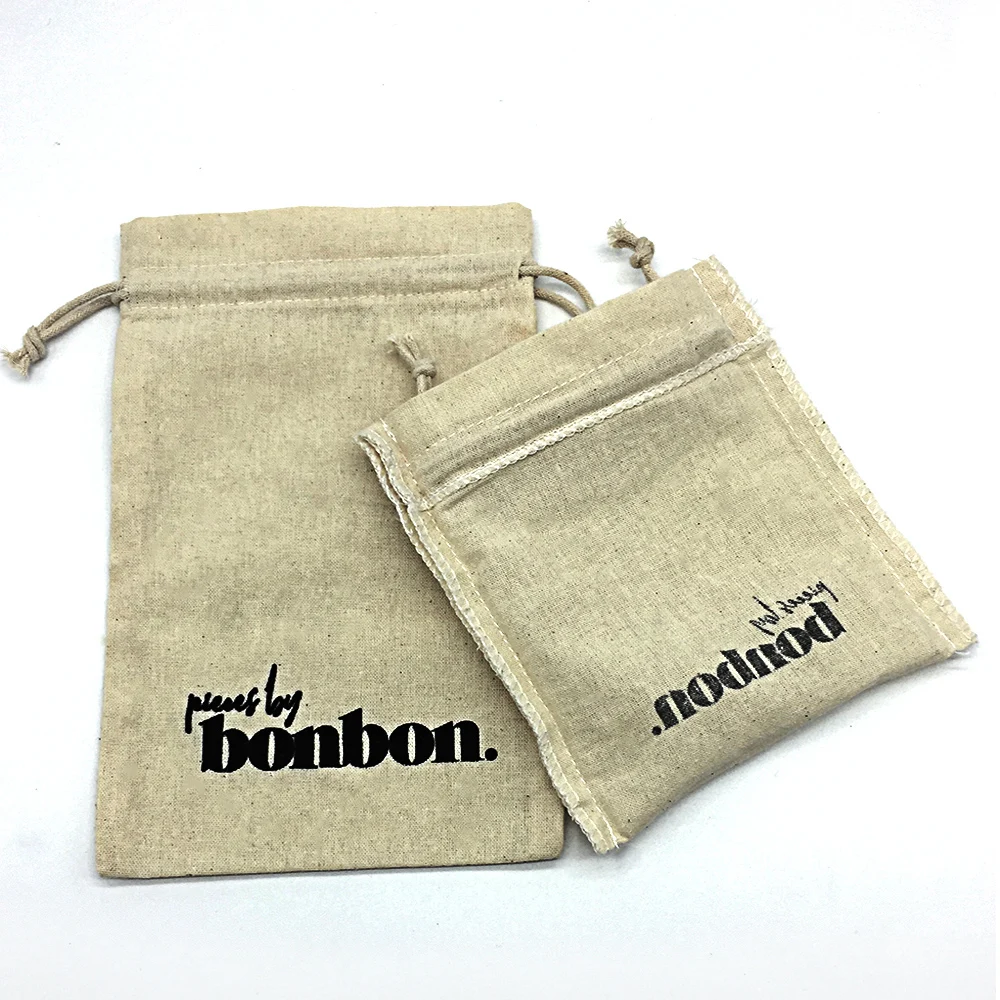 bracelet container flat gift bag organic cotton packaging cloth pouch