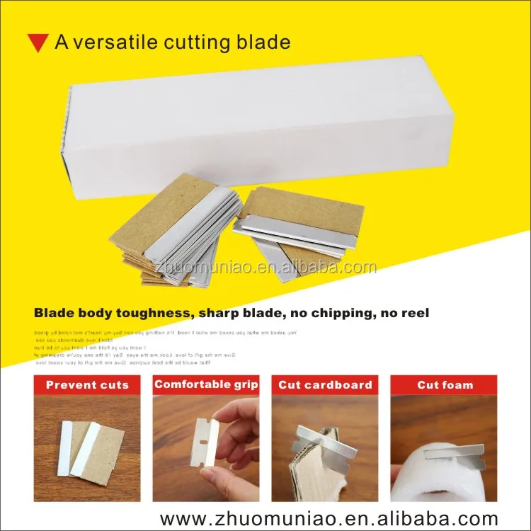Industrial Razor Blades High Quality Box Cutter Steel Single Edge Scraper Razor Blades