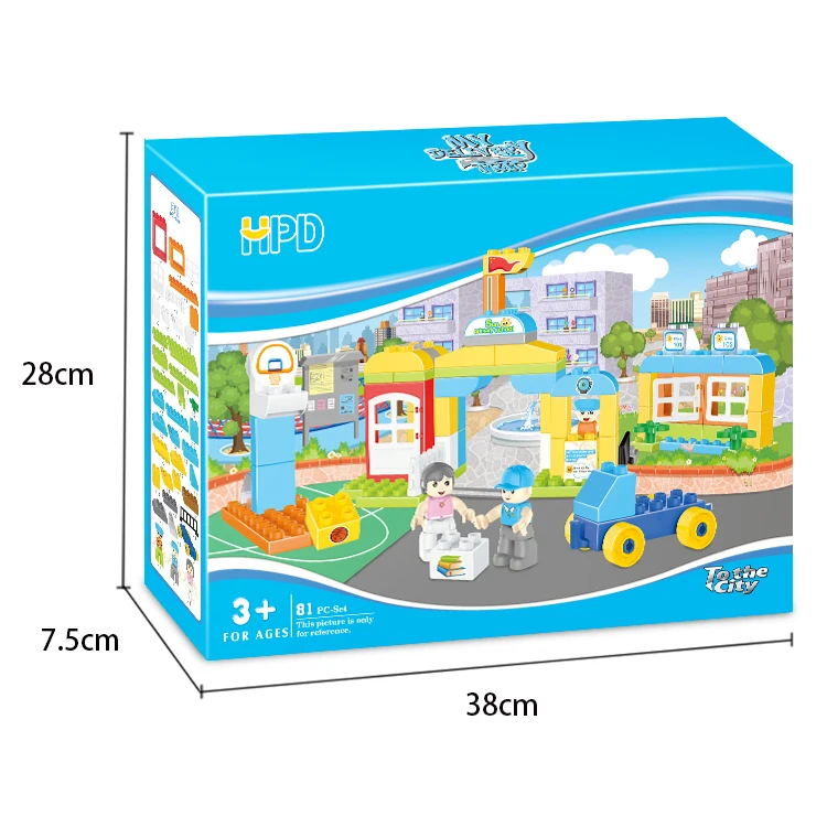 Big Building Block Set Toddler Educational Toy Classic Large Size Building Block Bricks Fun Shapes Compatible Bulk Brick Set