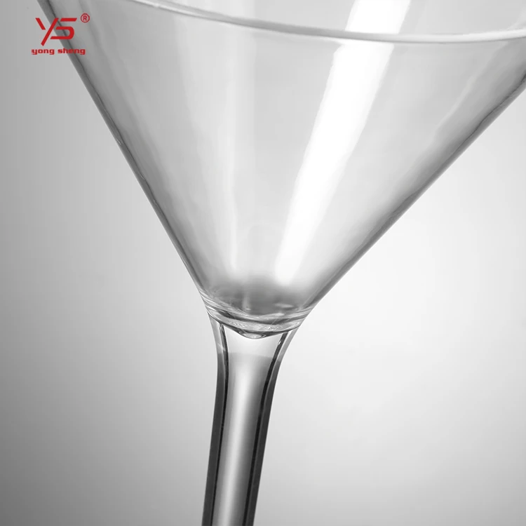 Unbreakable plastic 10oz martini cup