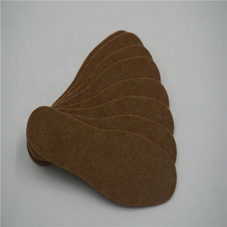 Factory wholesale whole 100% polyester needle fabric punched nonwoven felt warm thermal winter insole with good price