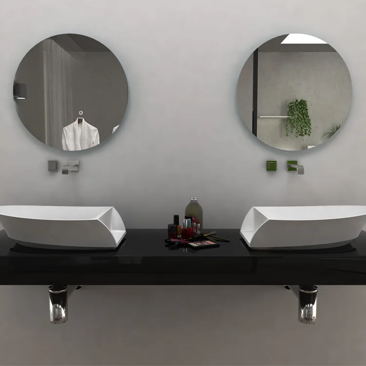 SM-8345 STARMAX boat shape wash basin stone resin artificial bathroom special sink