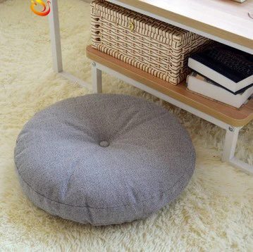 
Linen futon cushion padded round large fabric floor meditation Japanese balcony window tatami cushion 