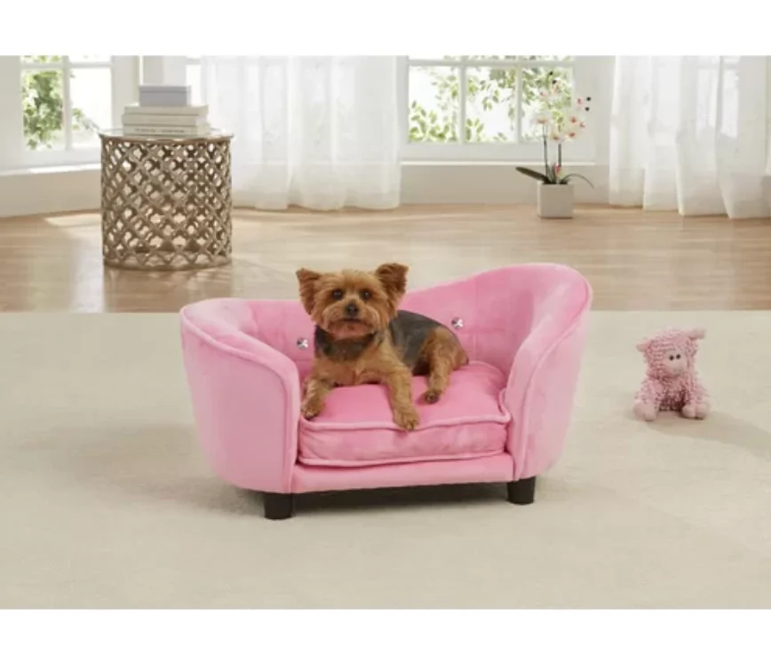 
home goods dog bed breathable high quality fabric for dog bed soft and comfortable hot sell noble yellow and brown dog sofa 