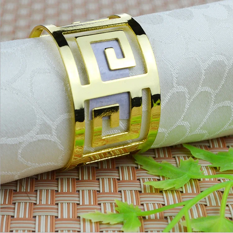 high quality manufacture carbon steel cross laser cut wedding gift napkin ring
