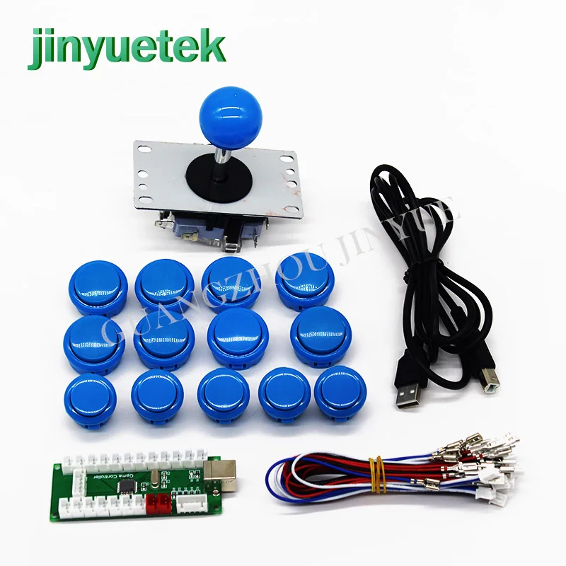 Большой красный аркадный кнопочный переключатель Jinyuetek в сборе