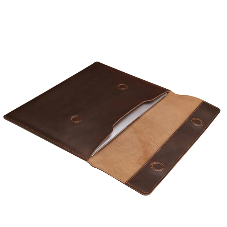 Hot Selling Genuine Leather Cover Vintage Classic Luxury Laptop Case For Macbook Air/Pro