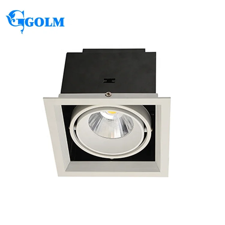 Rectangle indoor aluminum downlight anti glare recessed 20W cob led grille light