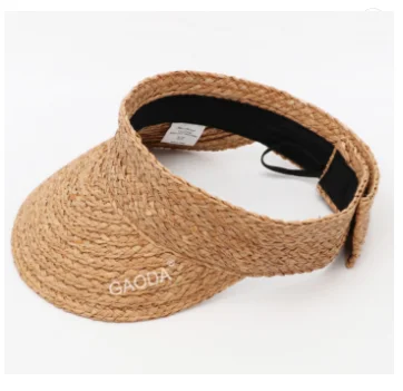 Foldable  Straw Sun Visor Summer Hat For Women And Girl