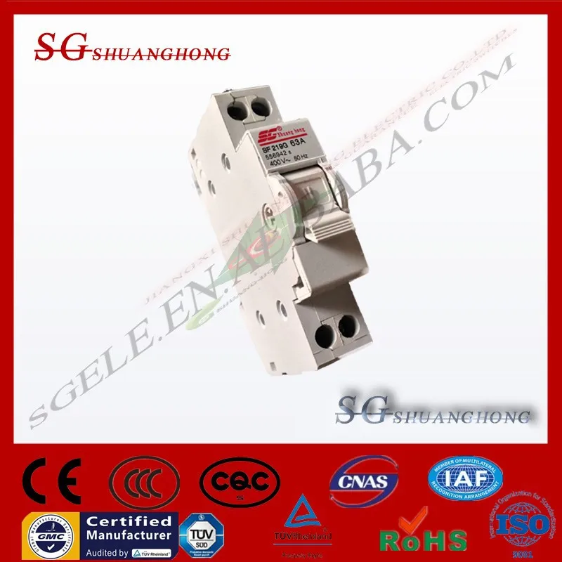 63A 3pole din rail Mounting modular changeover switch Isolating switch