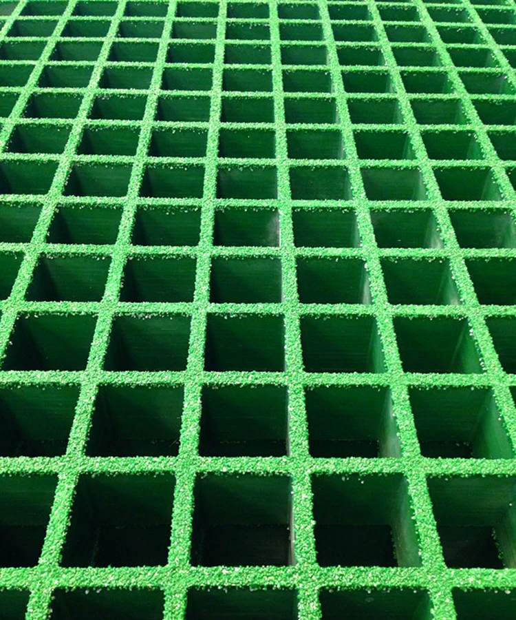 
50X50mm Heavy Duty Mesh Size Fiberglass gritted Outdoor Drain Grate 